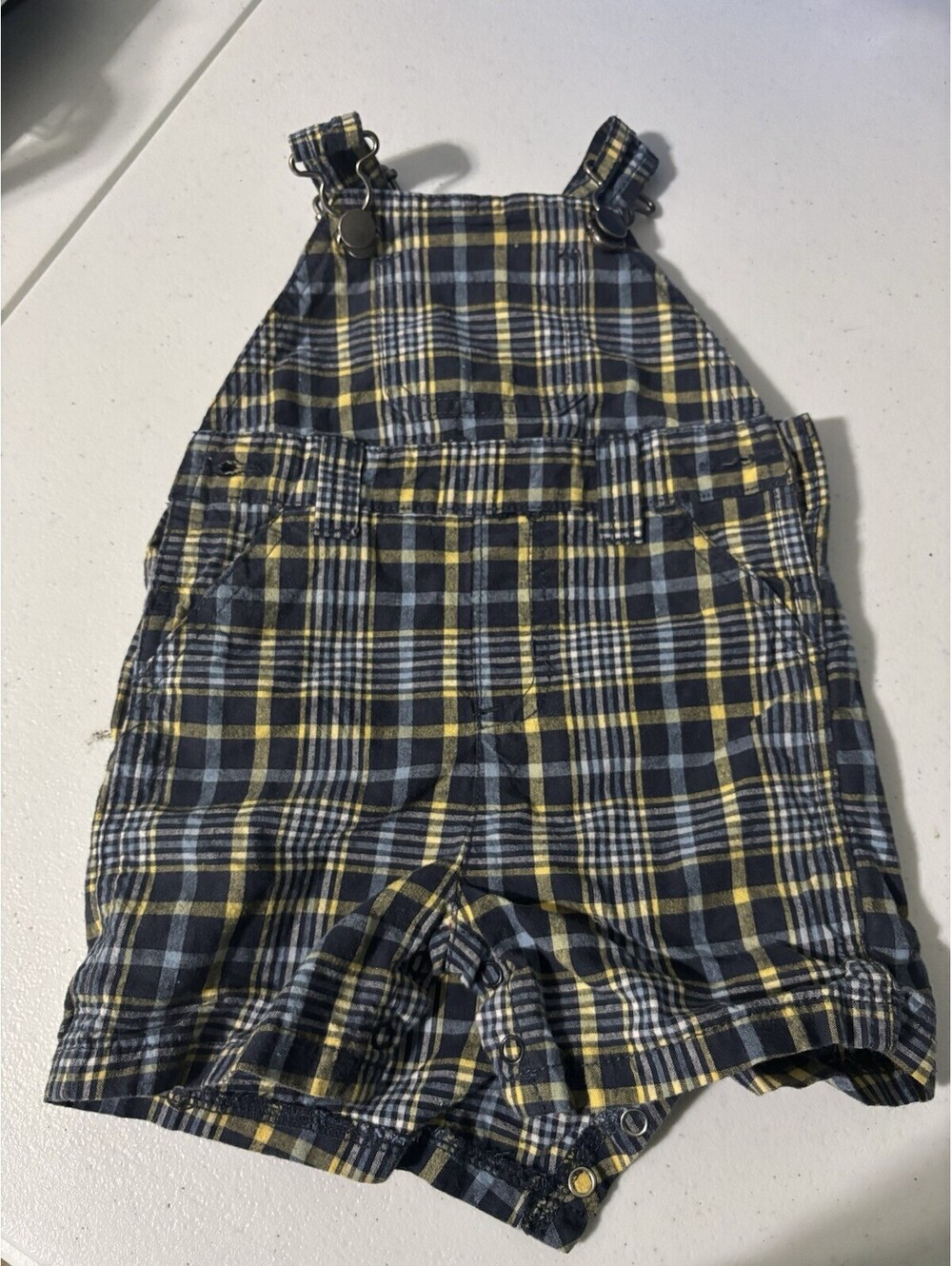 Gymboree Short Overalls Plaid 3-6 Months 2010